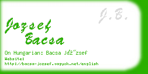 jozsef bacsa business card